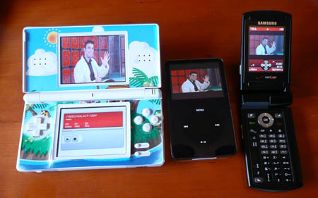 Nintendo DS, Video iPod and Samsung U-740 Video Showdown